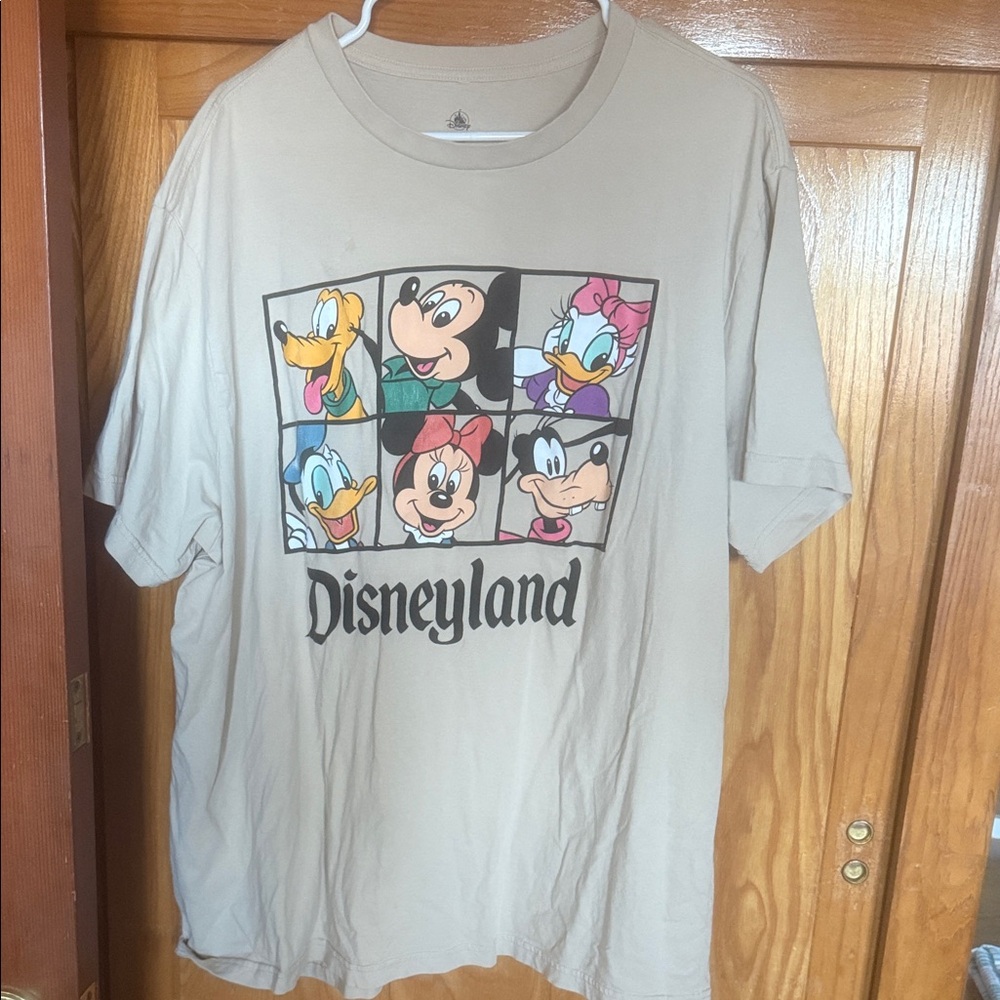 Disney Beige Short Sleeve Tee with Characters